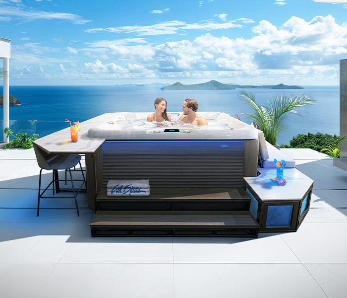 Calspas hot tub being used in a family setting - Livermore